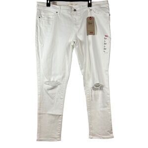 NWT Women's Levi 711, Skinny Ankle Mid Rise, White Jeans, Size W34